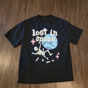 Lost in Space Black Men's Graphic Short Sleeve T Shert Size XL
